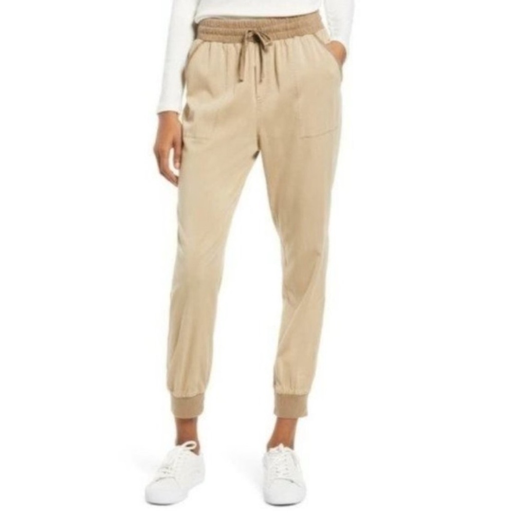 Splendid camel khaki Boardwalk woven Jogger Pants size x large